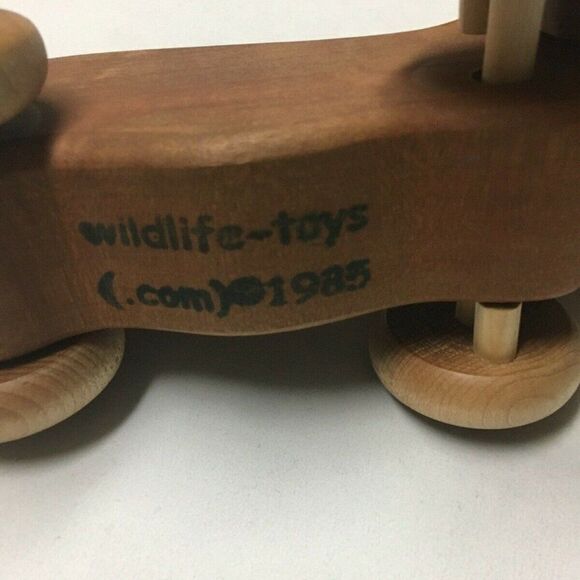 Vintage Animated Hardwood Push Toy Hippo Toy - Picture 8 of 12